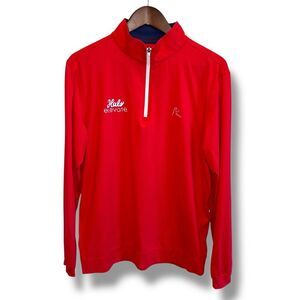 Rhoback Race Red Performance 1/4 Zip Sweatshirt Sz M